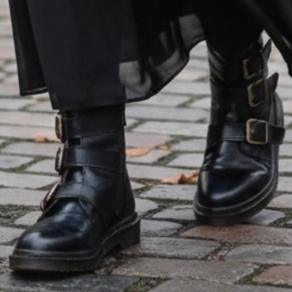 STEVE MADDEN "McBeth" boots moto steampunk cosplay combat - 7.5